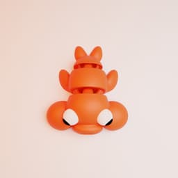 Bubble Eye Gold Fish (Articulated) 3d model