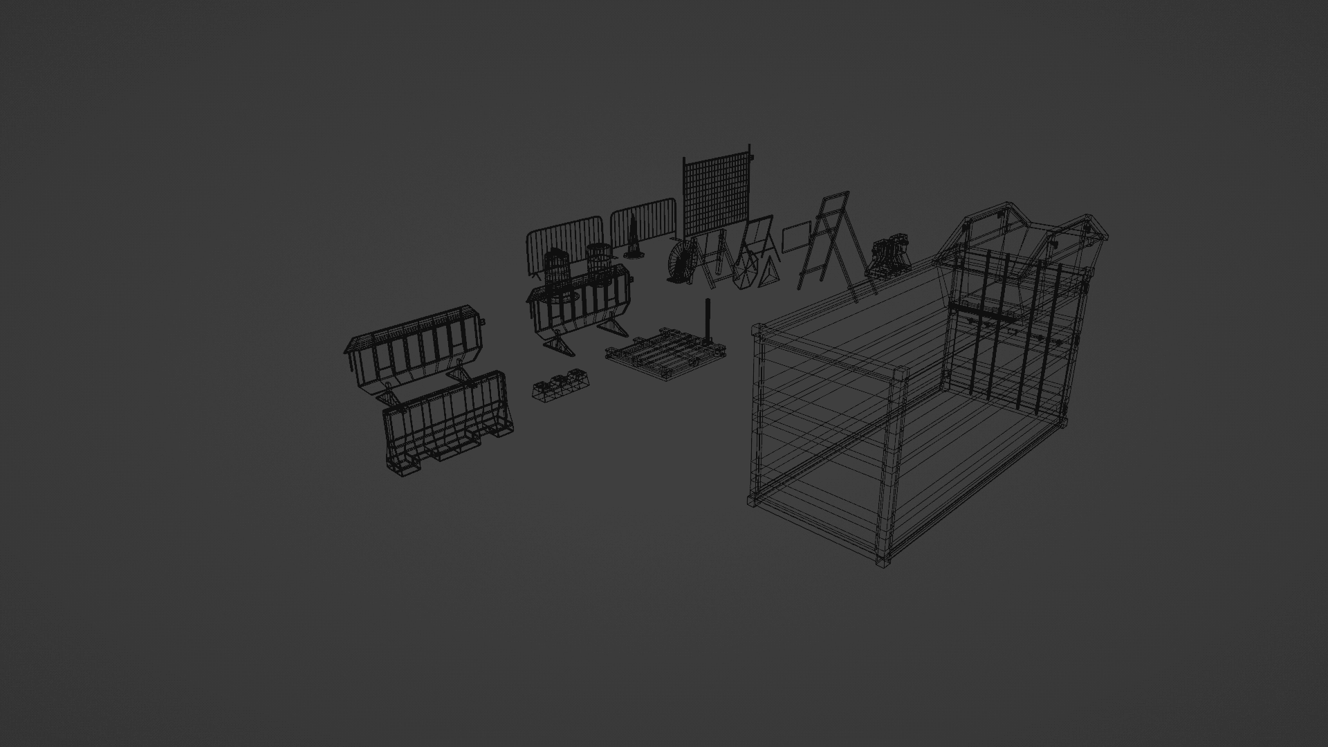 20 PIECE CONSTRUCTION ASSET PACK 3d model