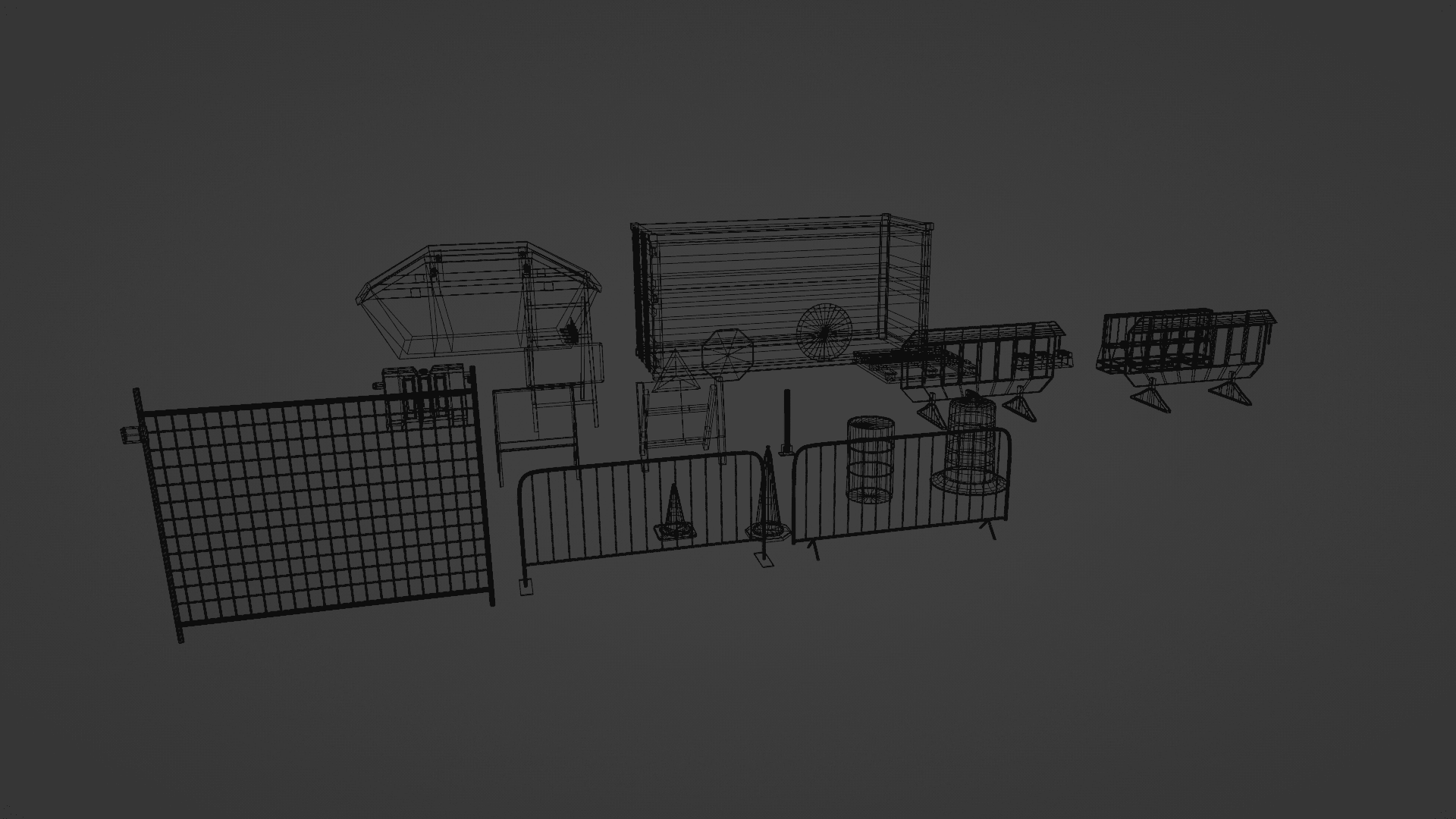 20 PIECE CONSTRUCTION ASSET PACK 3d model