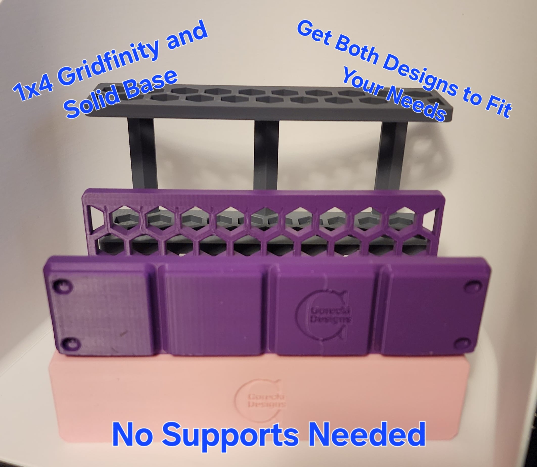 Sharpie Organizer Solid and 1x4 Gridfinity Base 3d model