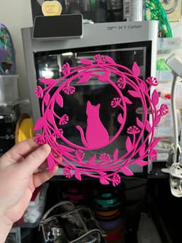 Floral Kitty Wreath 3d model
