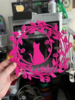 Floral Kitty Wreath 3d model