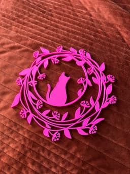 Floral Kitty Wreath 3d model