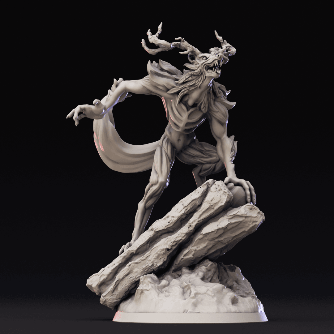 Were-Fox-Deer Mythical Hybrid Monster 3d model