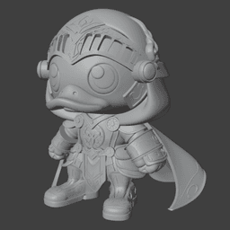 medieval green duck warrior 3d model