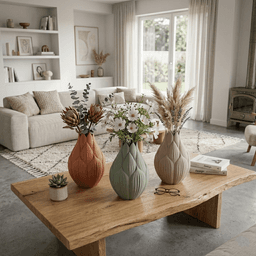 Modern Geometric Style Flower Vase Home Decor 3d model