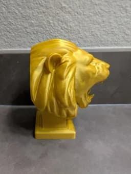 Roaring Lion Bust 3d model