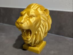 Roaring Lion Bust 3d model