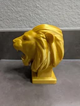 Roaring Lion Bust 3d model