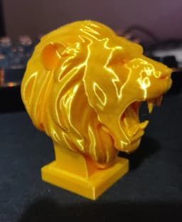 Roaring Lion Bust 3d model