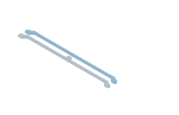 Drawer Stopper Bar 2x 3d model