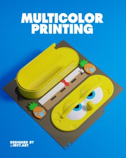 SpongeBob glasses case 3d model