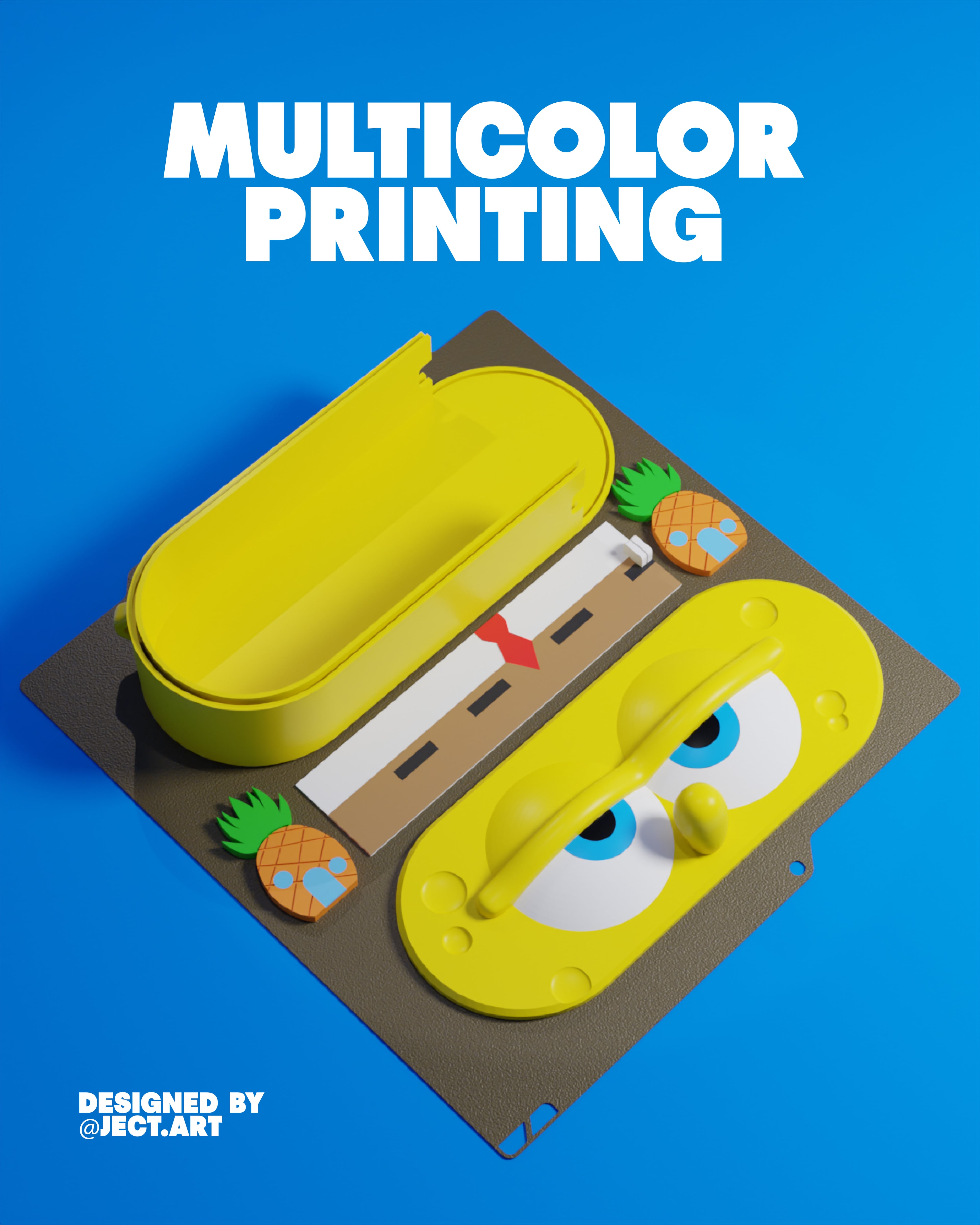 SpongeBob glasses case 3d model
