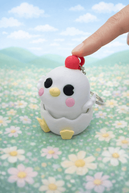 Hatching Little Hen Easter Clicker (Multicolor) 3d model