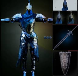 ULTIMATE ARTORIAS FULL PLATE ARMOR COSPLAY LIFESIZE FAN ART 3d model