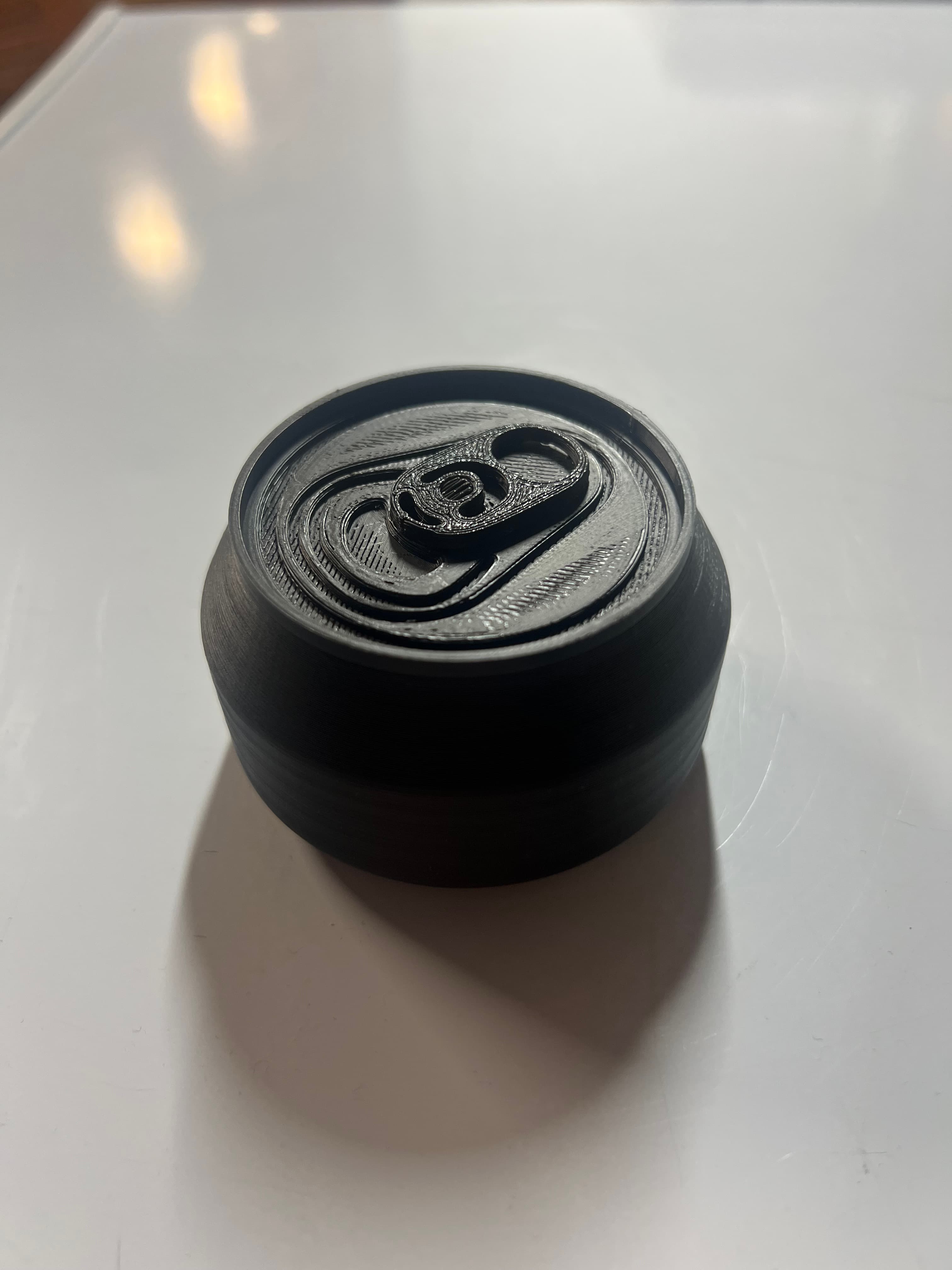 Loving the can fidget. I did make a few various sizes of the can tabs and found increasing it to 105% it fit better for me. Could have just been my settings. I also like using my reflective build plate to add a little sparkle to the tab lol. Did tabs at 100% and no ironing. I’m a noob so please excuse my lack of knowledge. It’s been a fun process to learn and this file has been great to trial and error!