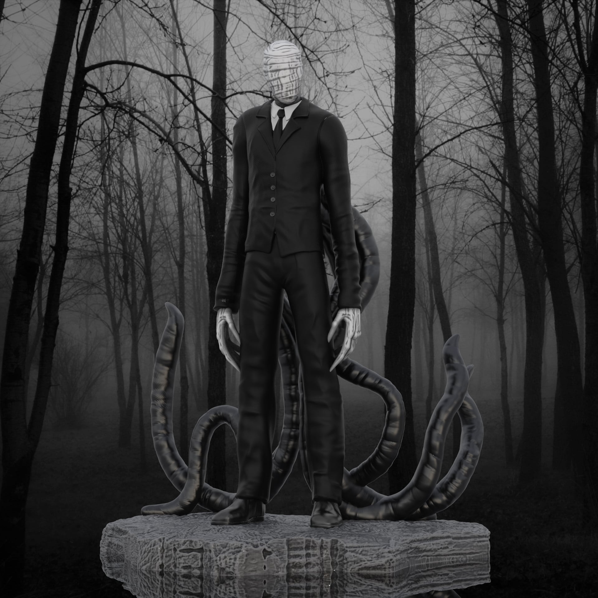 Slenderman (Pre-Supported) 3d model