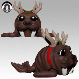 Festive Walrus Puffling - Extra Model 3d model