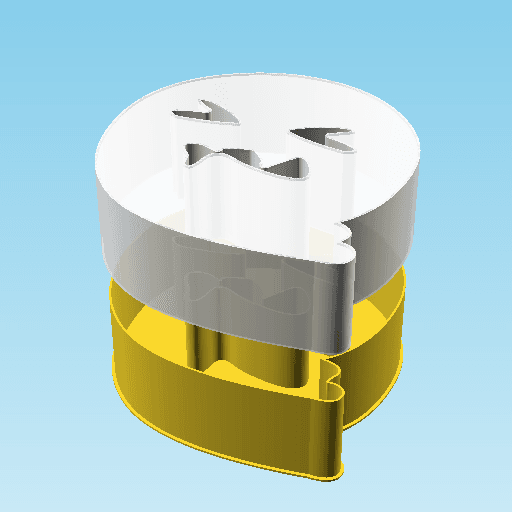 Ghost Q, nestable box (v2) 3d model