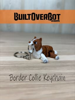 Border Collie Keychain 3d model