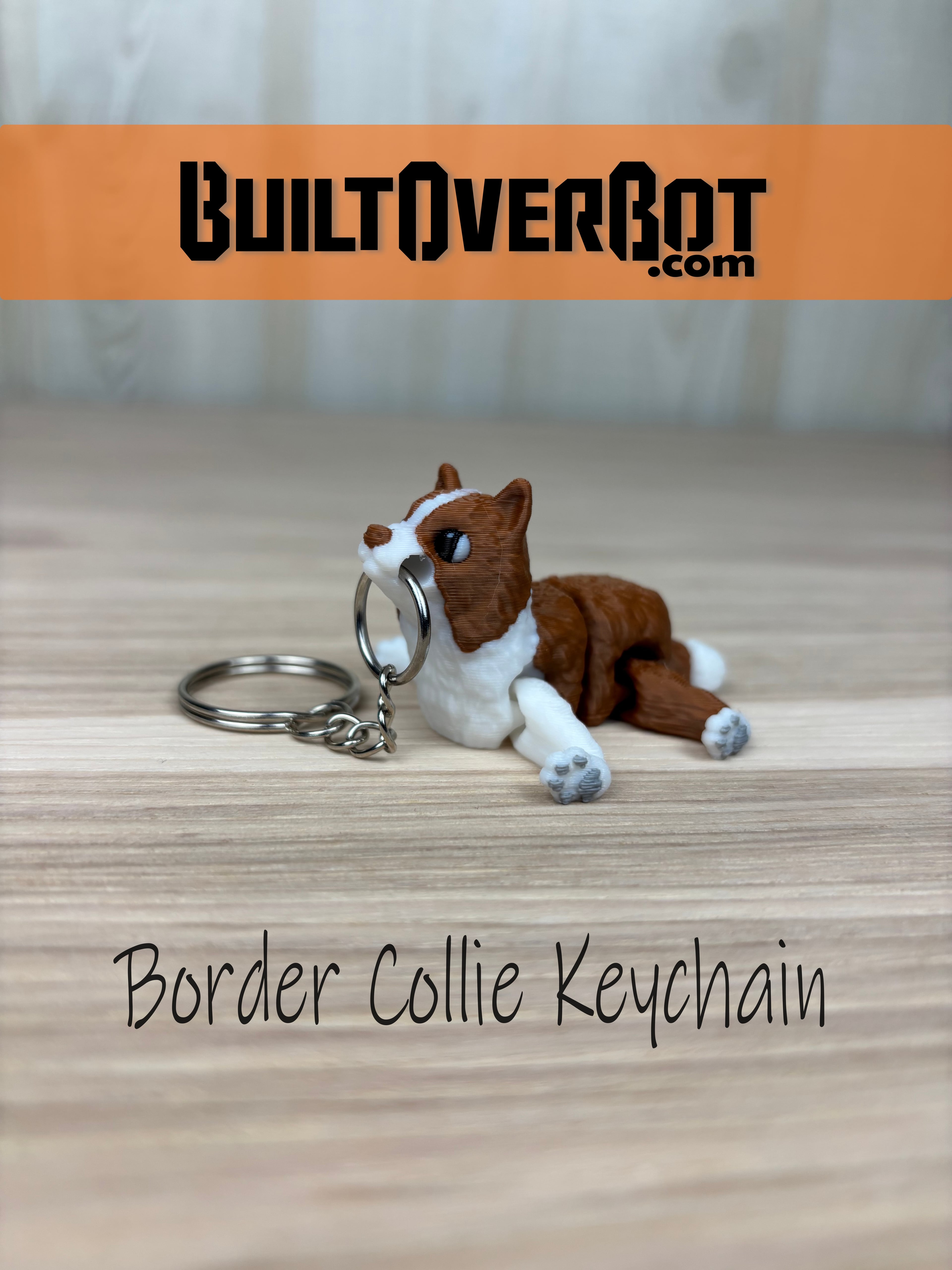 Border Collie Keychain 3d model