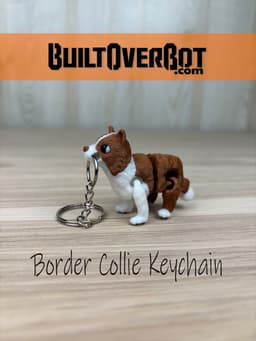 Border Collie Keychain 3d model