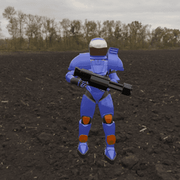 Armored Space Woman v 3d model