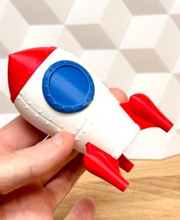 Cartoon Rocket Box (toy and box/giftbox) 3d model
