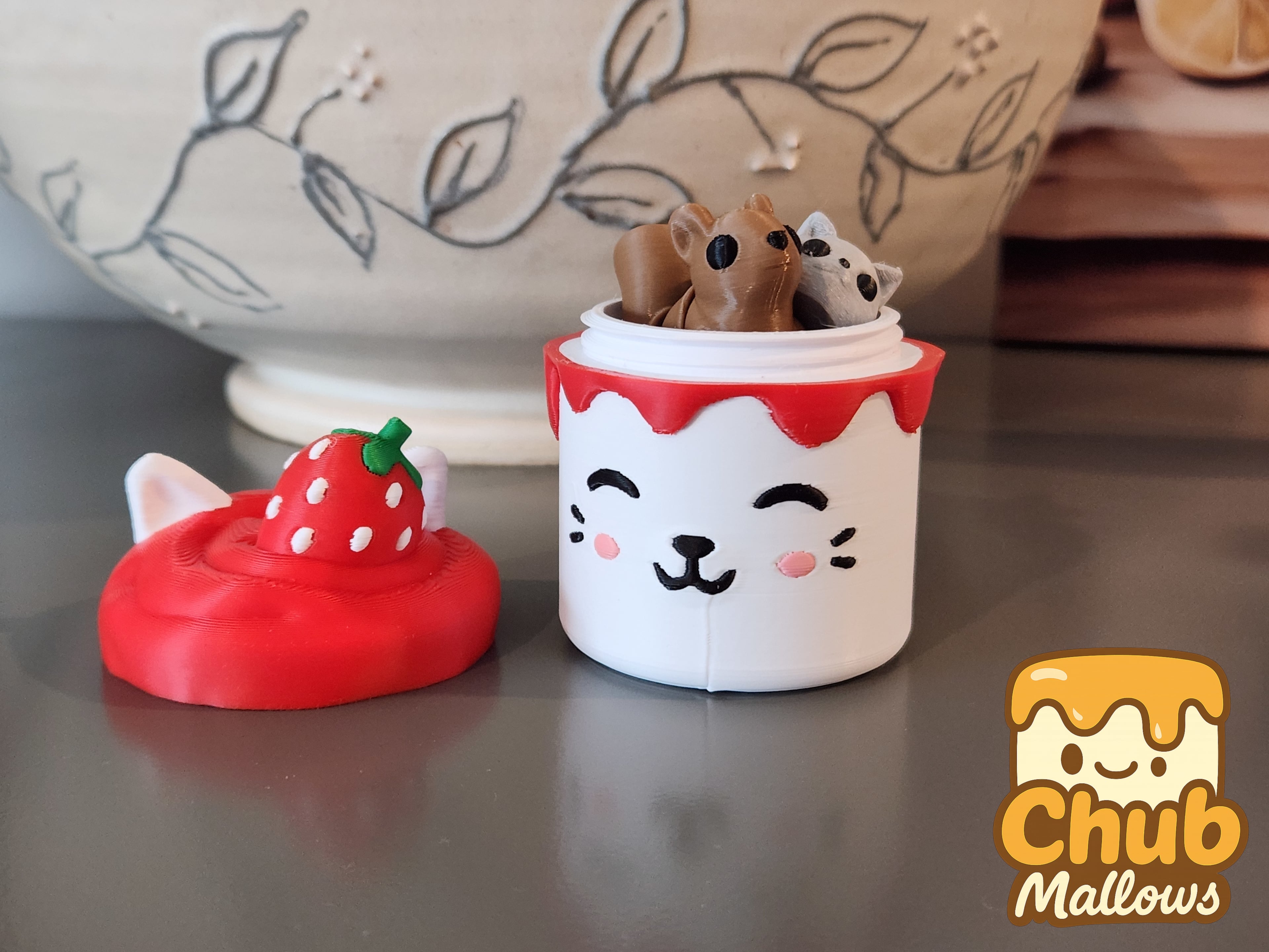 ChubMallow - Strawberry Cat.3mf 3d model
