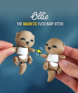 Baby Flexi Otters Magnetic Hand-Holding Companion 3d model