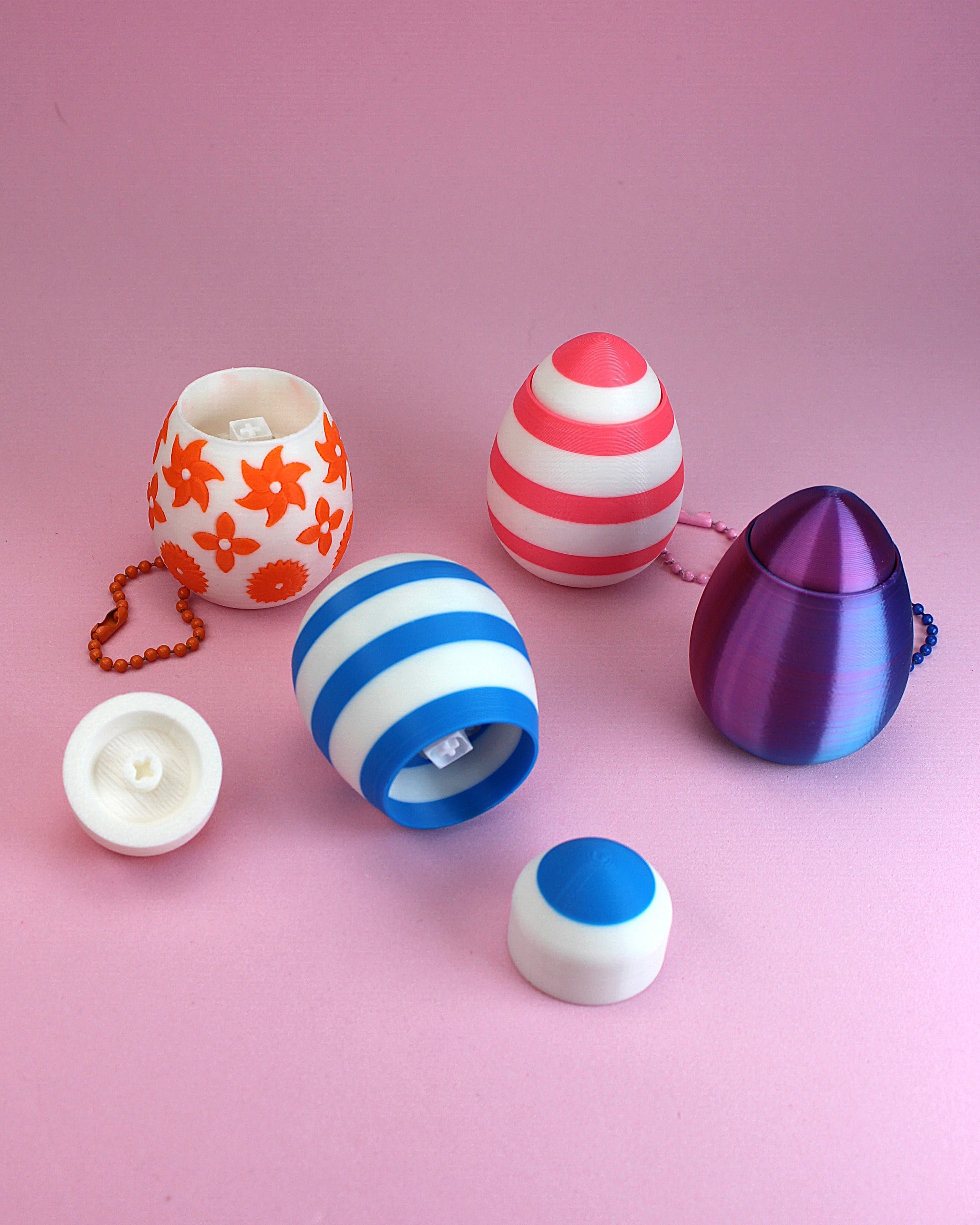 Easter Egg Fidget Clickers Keychain 3d model