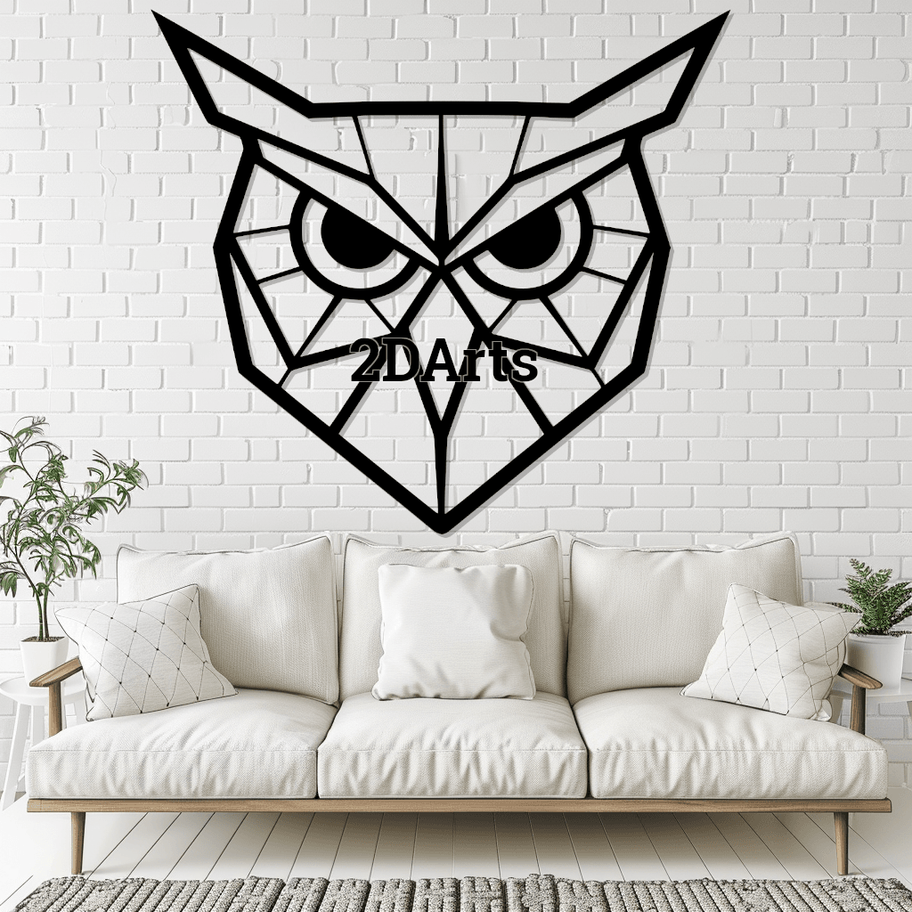 Low Poly Owl 2D Wall Art/Window Art 3d model