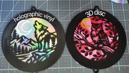 Sun Catcher Disc & Vinyl Insert SVG 3d model