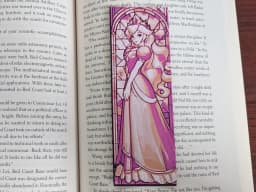 Princess Peach Stained Glass Bookmark 3d model