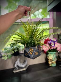 Hanging D20 planter 3d model