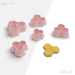 Spring Polymer Clay Cutter Package, 5 Models, 2 Cutter Version, 5 Sizes Included, No: 1091 3d model
