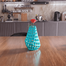 Voronoi Teardrop Decorative Vase 3d model