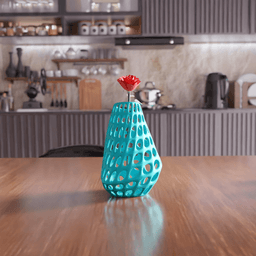 Voronoi Teardrop Decorative Vase 3d model