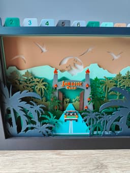 Jurassic Park Shadow Box 3d model