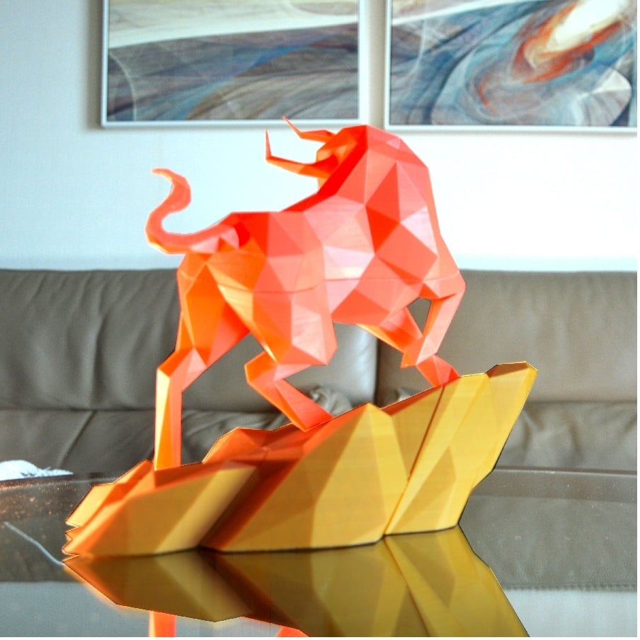 Red bull sculpture 3d model