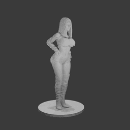 Curvy Club Girl Posing v2 3d model