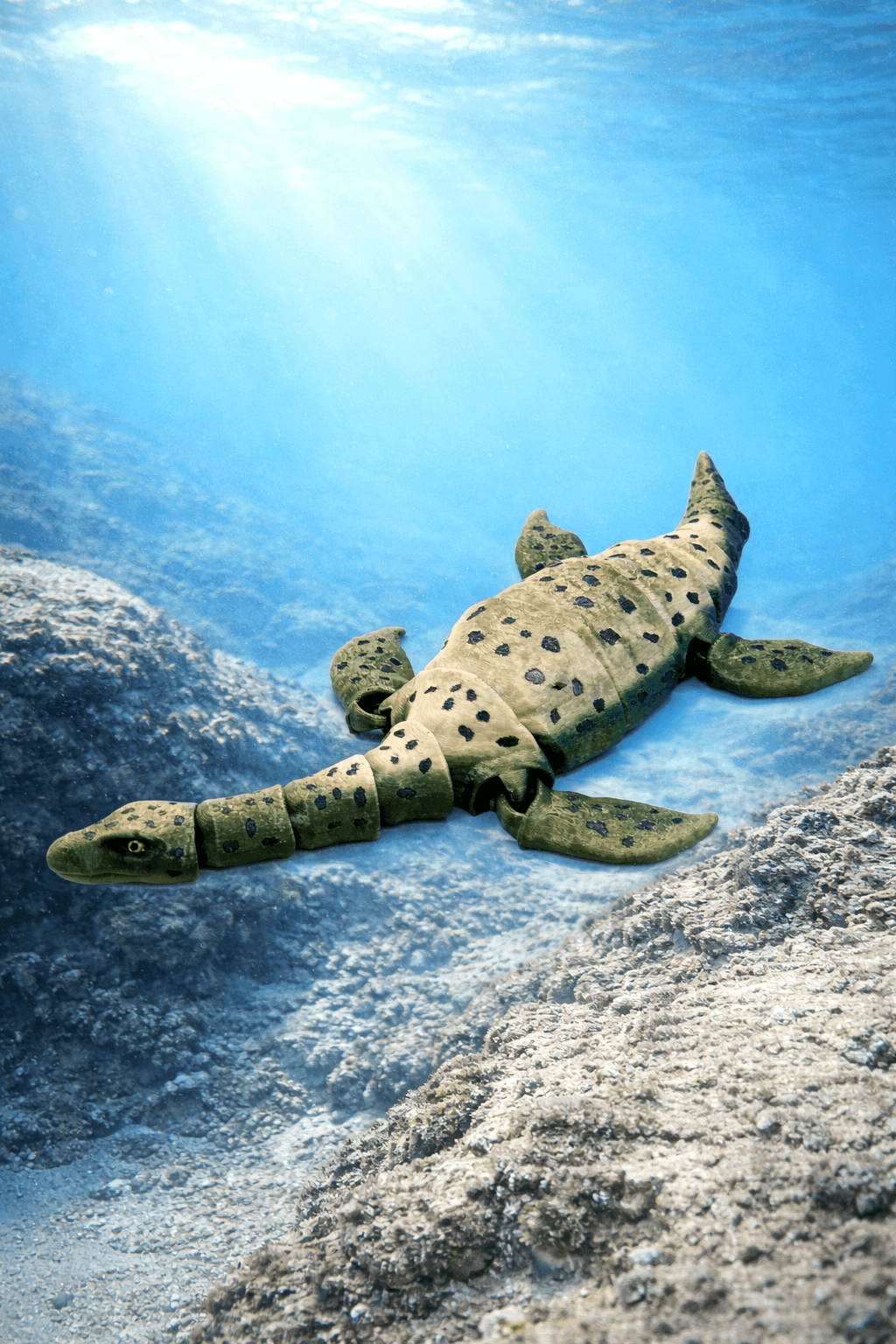 Realistic Prehistoric Plesiosaur Water Dinosaur Flexi 3d model
