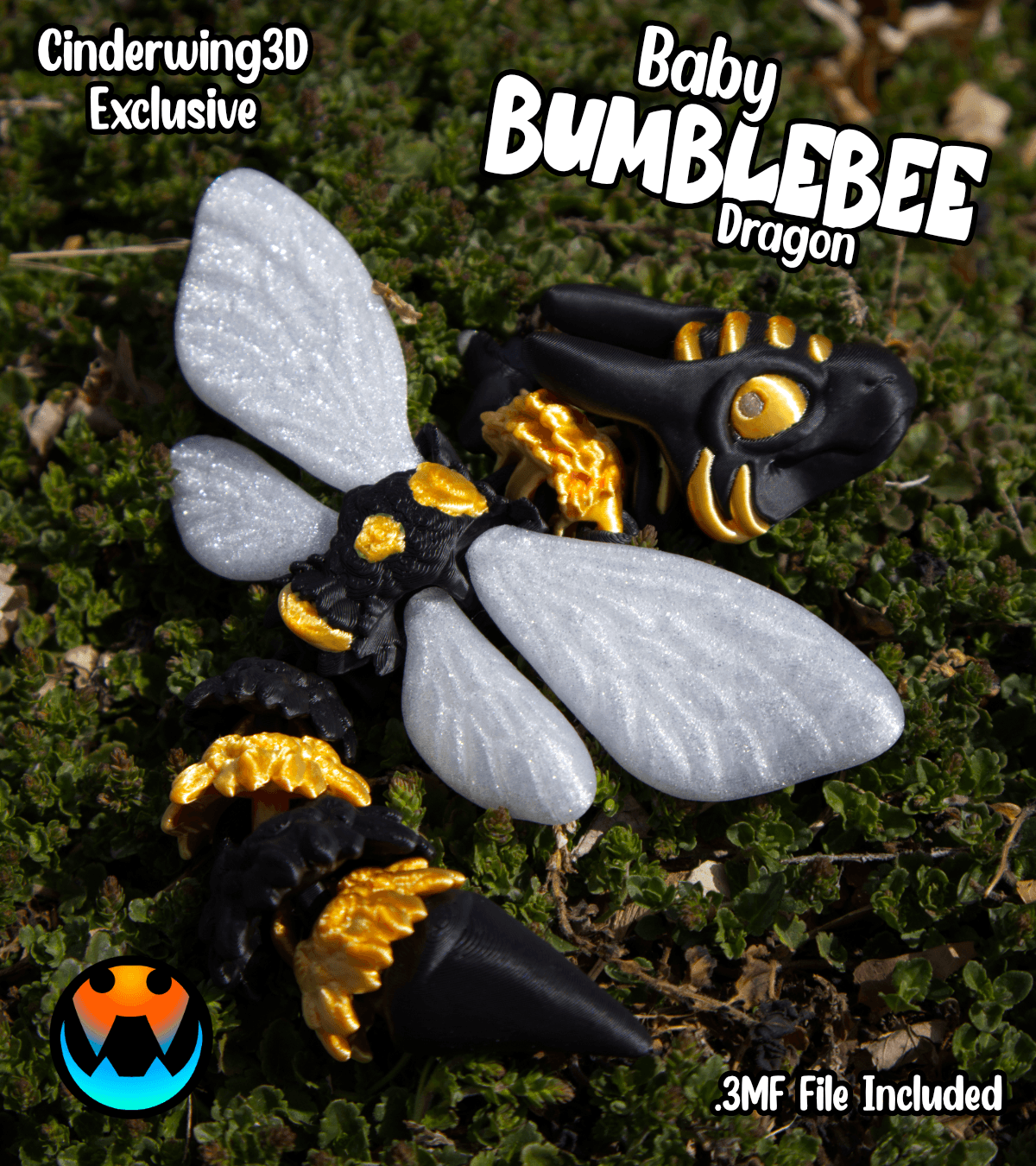 Baby Bumblebee Dragon 3d model