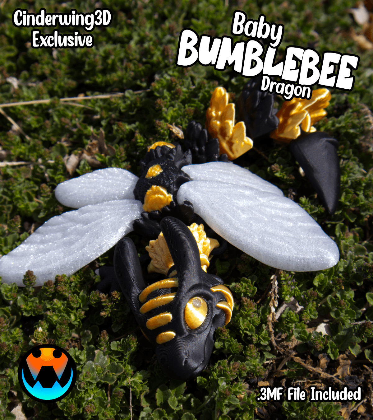 Baby Bumblebee Dragon 3d model
