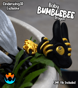 Baby Bumblebee Dragon 3d model