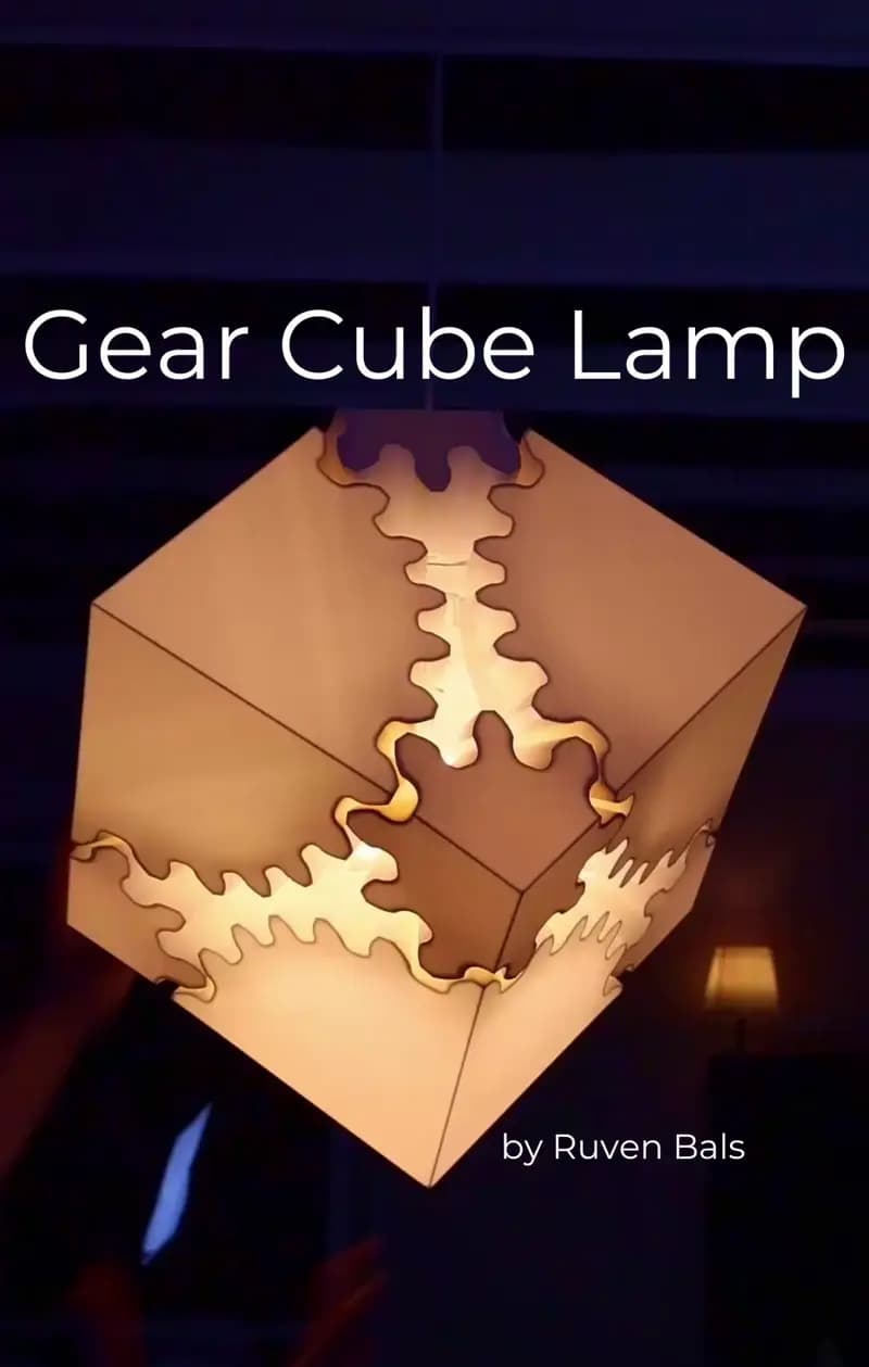 Gear Cube Lamp Ceiling 3d model