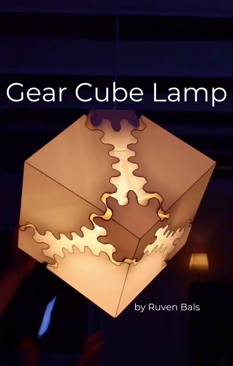 Gear Cube Lamp Ceiling 3d model