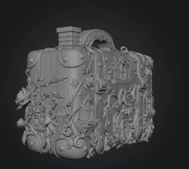 Fantasy Suitcase House STL File for 3D Print 3d model