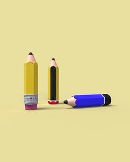 Pencil Fidget Clicker Keychain 3d model