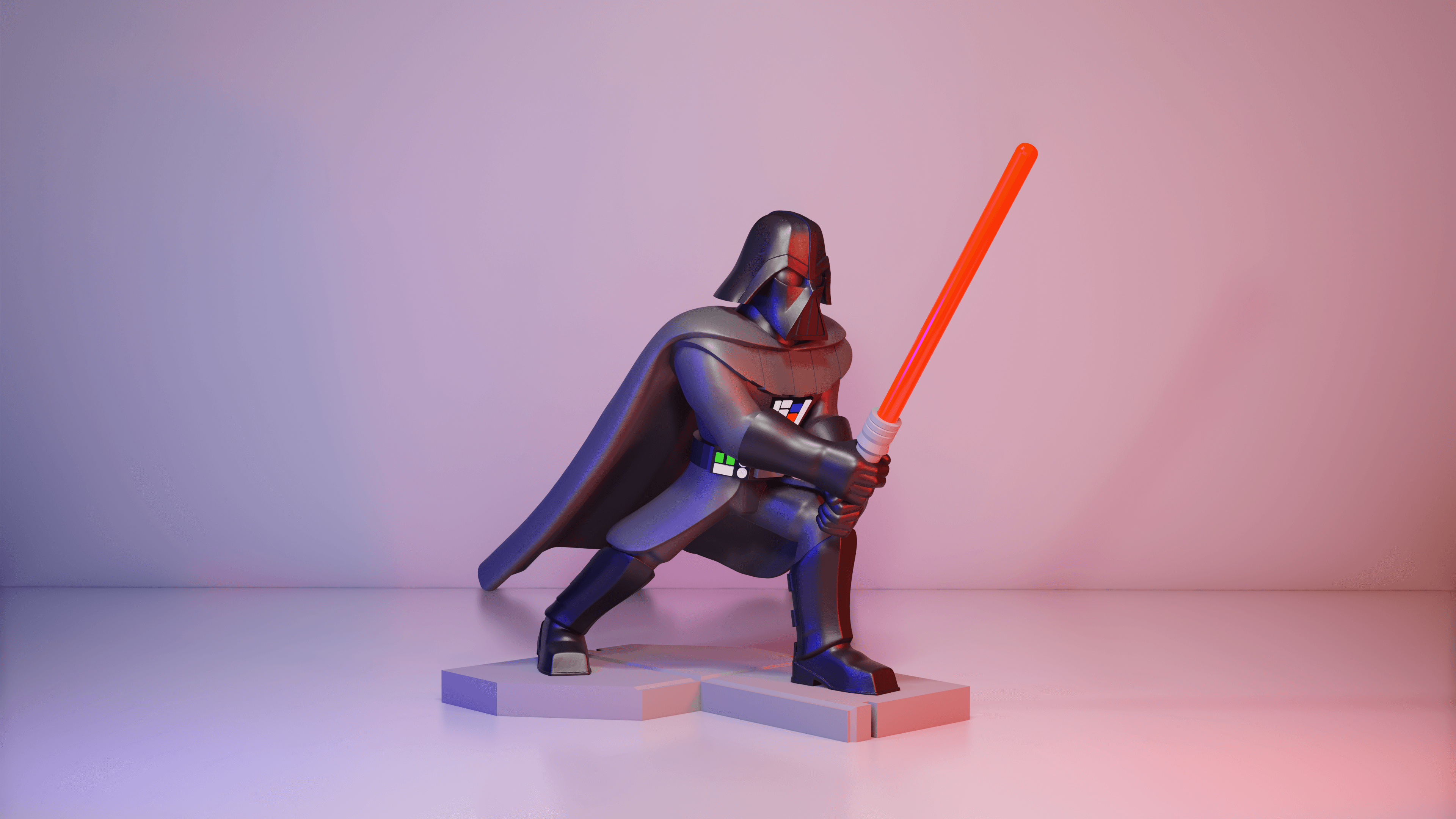 Darth Vader Multiparts! 3d model